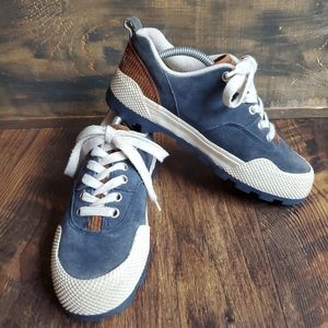 Kaepa Rugged Blue Tan Beige Size 6 Womens Walking Hiking Trail Shoes